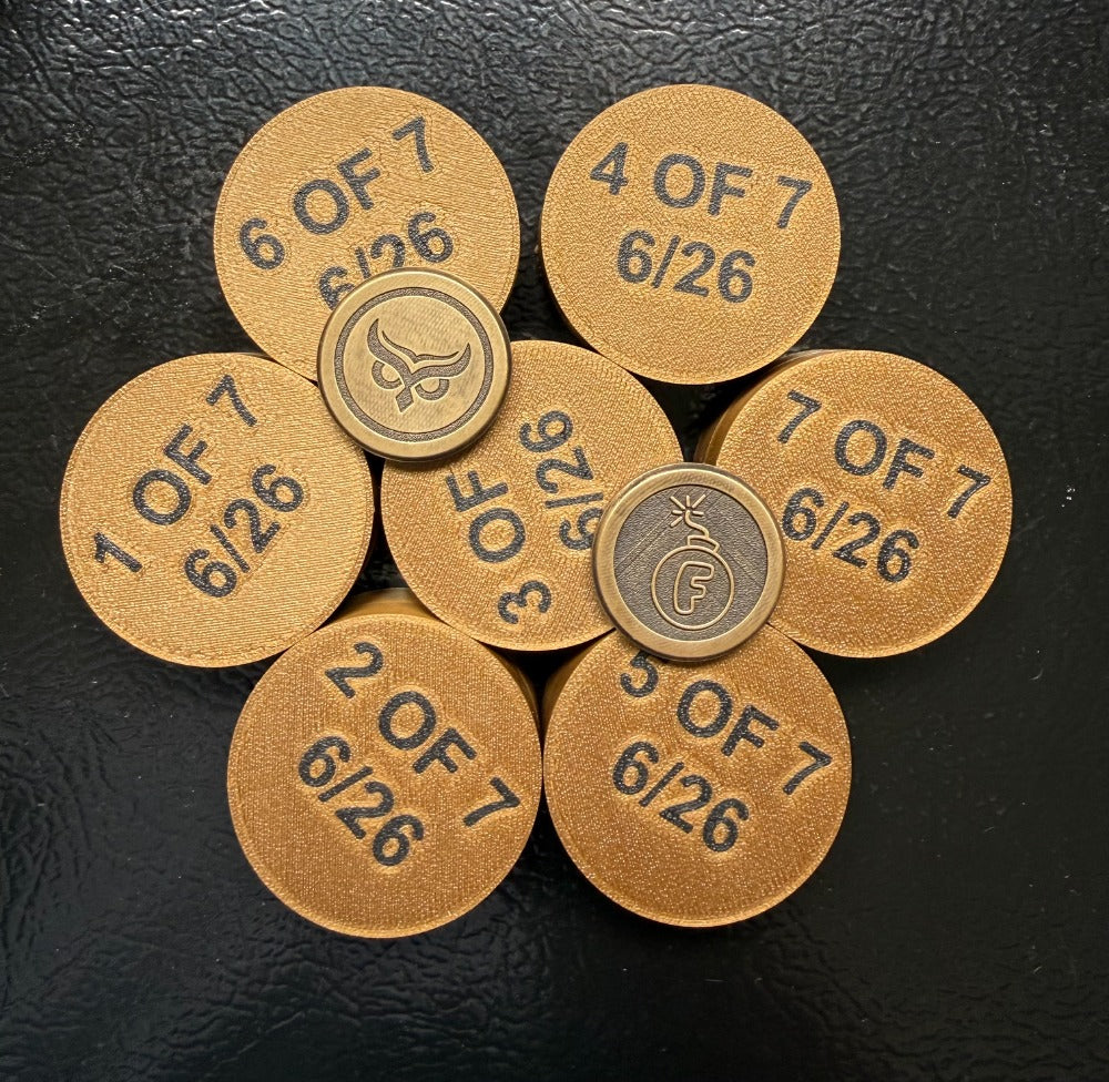 Limited Edition Solid Brass Ball Marker – Hoo / F-Bomb