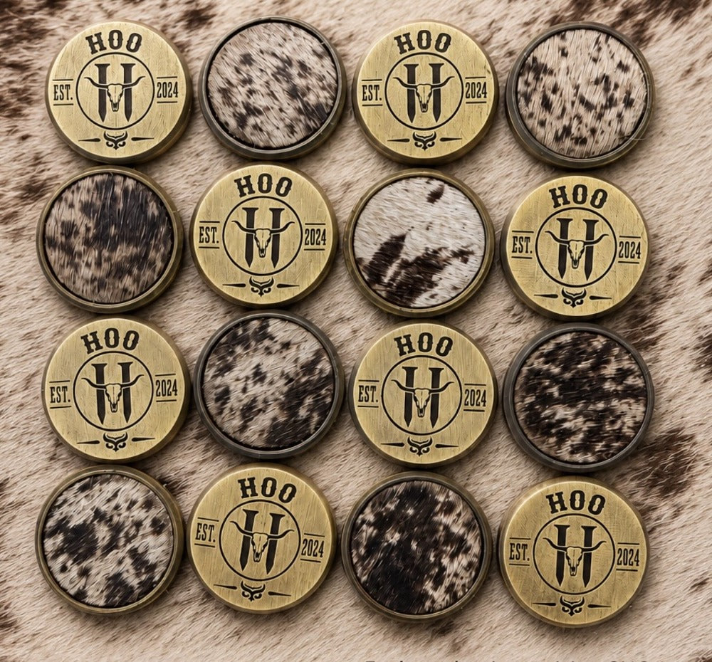 HOO - BRASS/COWHIDE