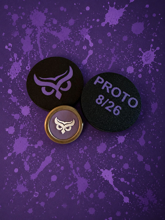 PROTO SHINNY BRASS AND WHITE HOO LOGO