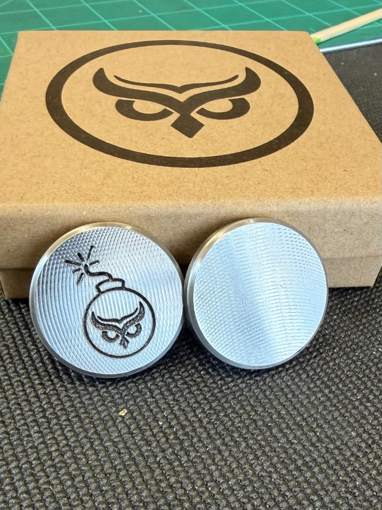 Hoo-Bomb with custom stamping 304L Stainless Steel