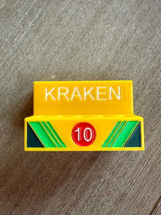 3D Printed display to hold 10 each Kraken Divot tools.